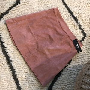 Lulus Mauve Suede Mini Skirt